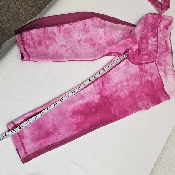 ZYIA Active Tie Dye Fuchsia Hendrix Mesh Light N Tight High Leggings Size 12 - Picture 10 of 14